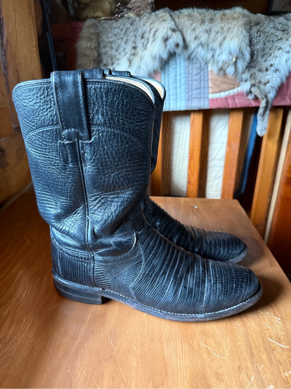 Women’s Justin’s Black Leather Western Boots